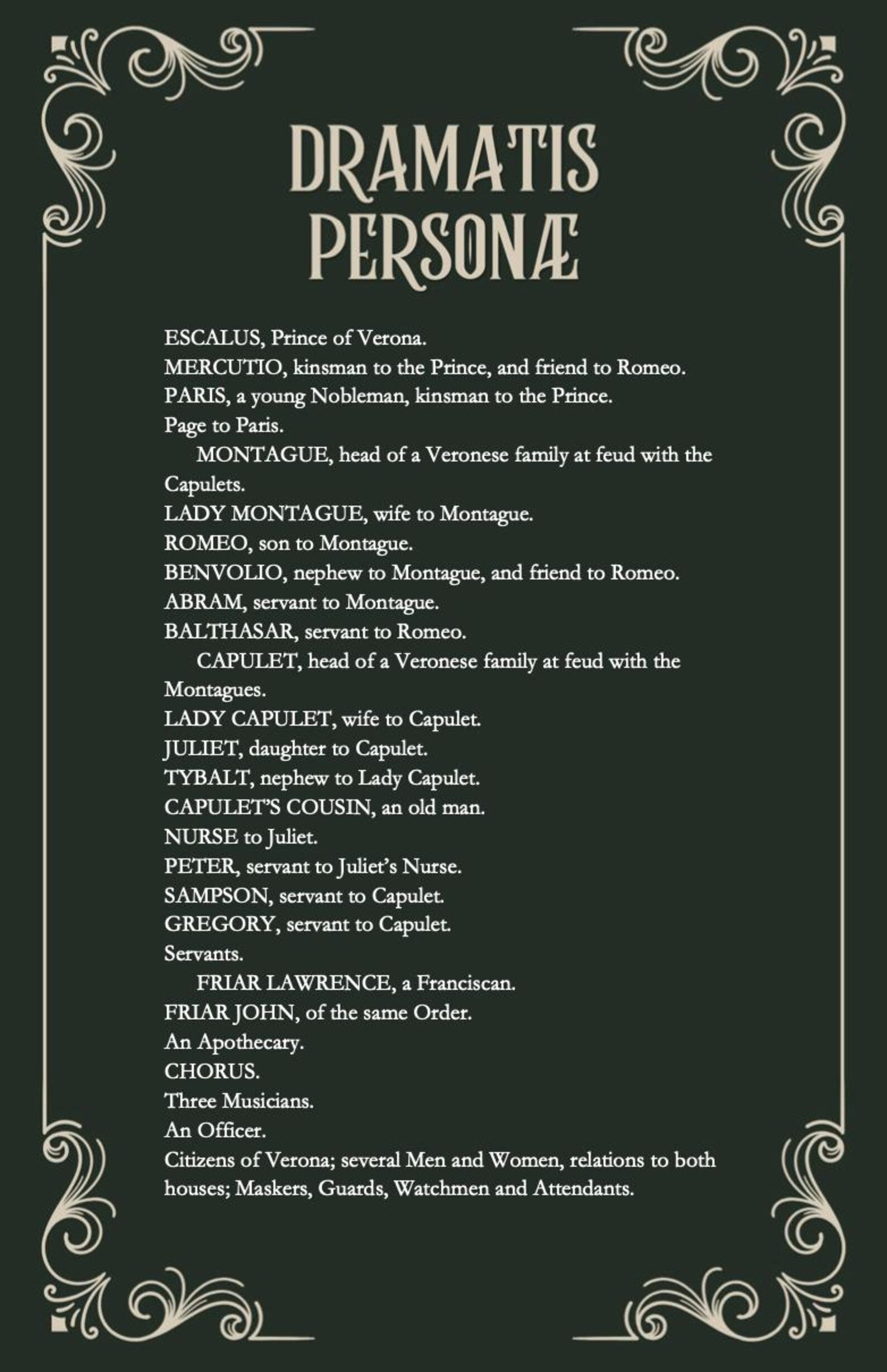 Romeo and Juliet Typeset