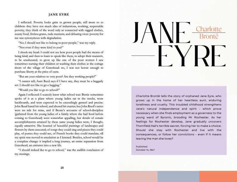 Jane Eyre by Charlotte Bronte Typeset