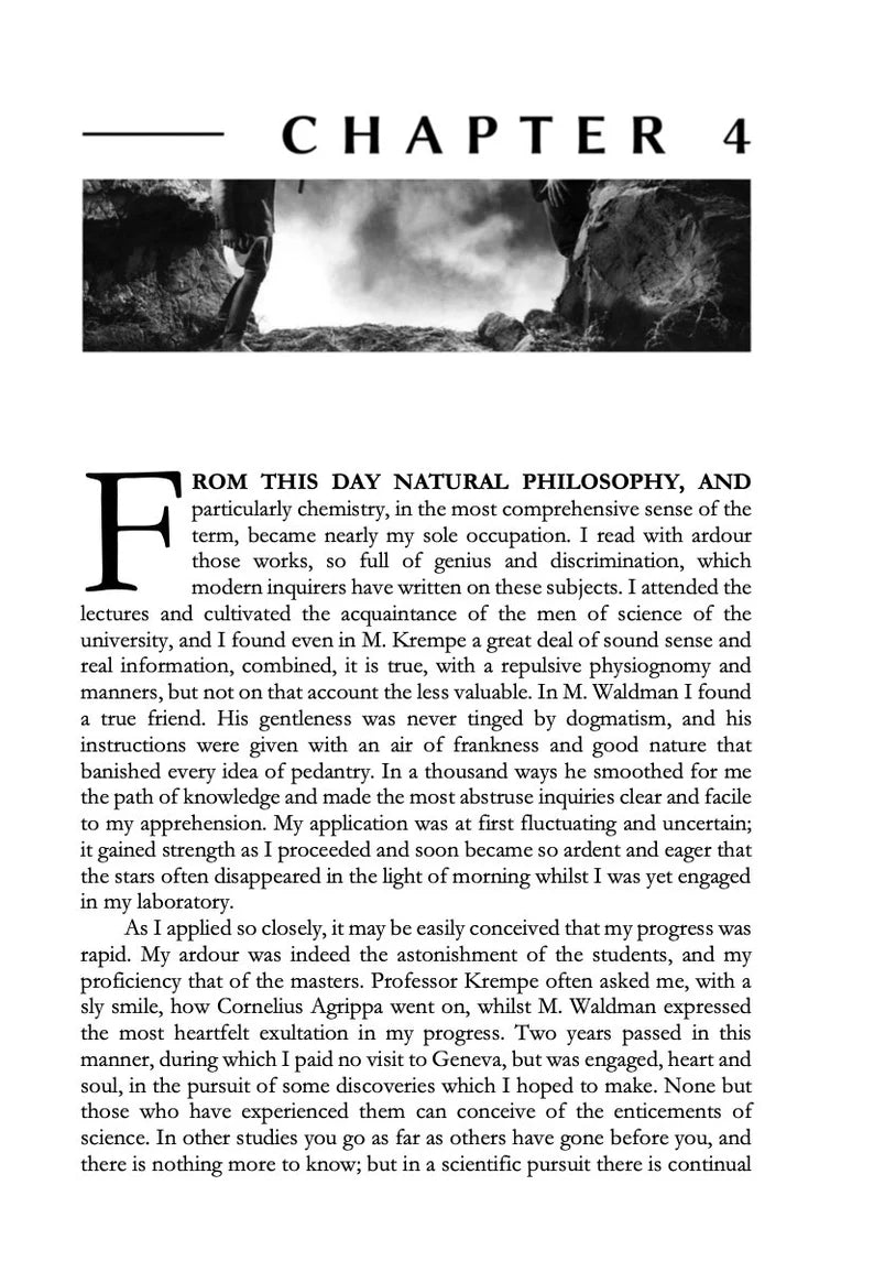 Frankenstein by Mary Shelley Typeset