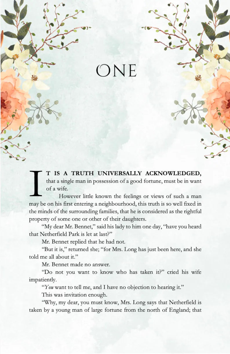 Pride and Prejudice by Jane Austen Typeset + PDF