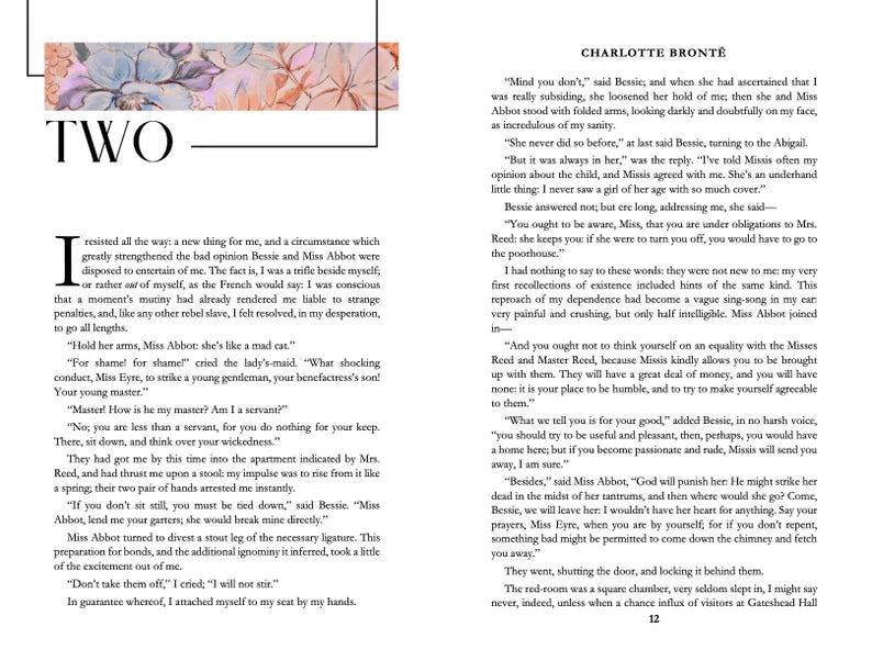 Jane Eyre by Charlotte Bronte Typeset