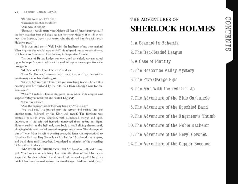 The Adventures of Sherlock Holmes Typeset + PDF