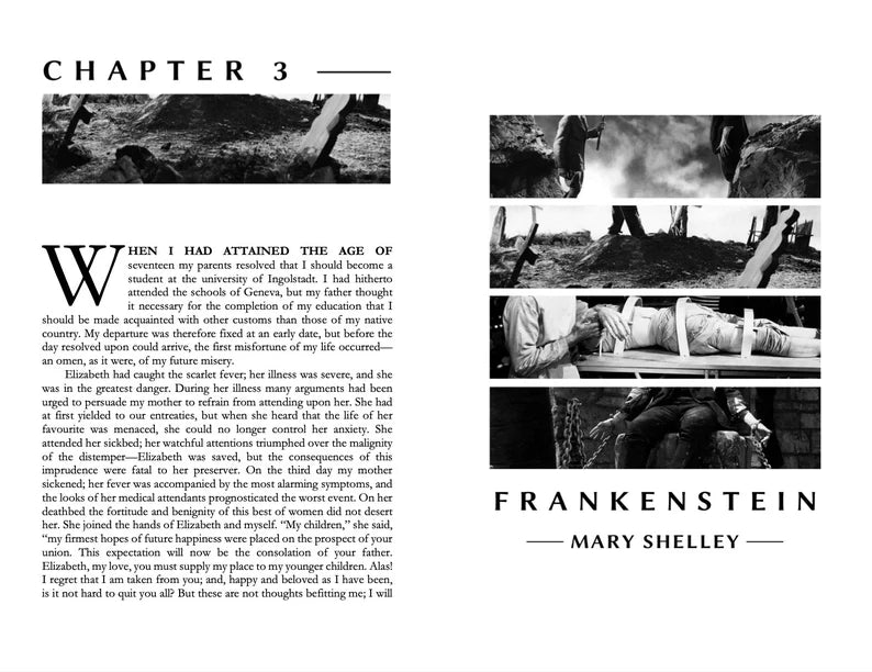Frankenstein by Mary Shelley Typeset