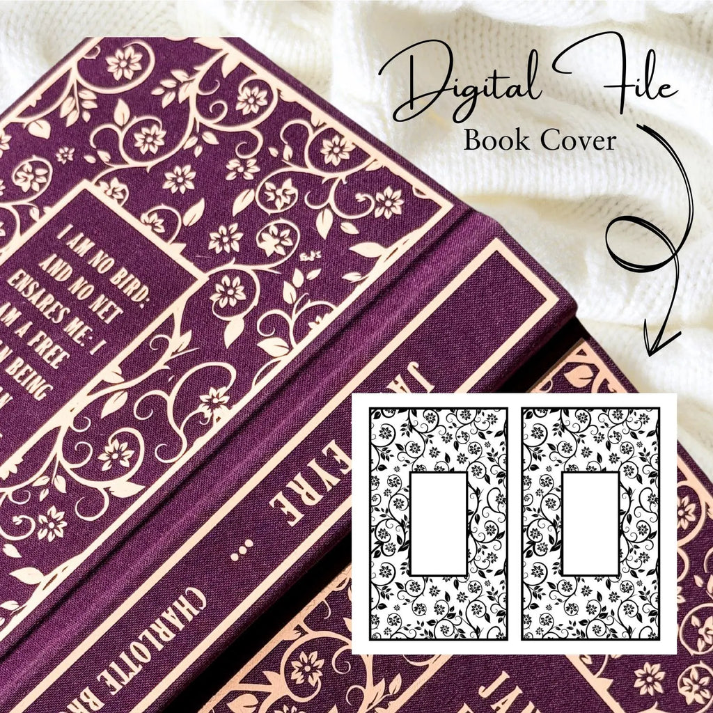 Customizable Book Cover - Floral