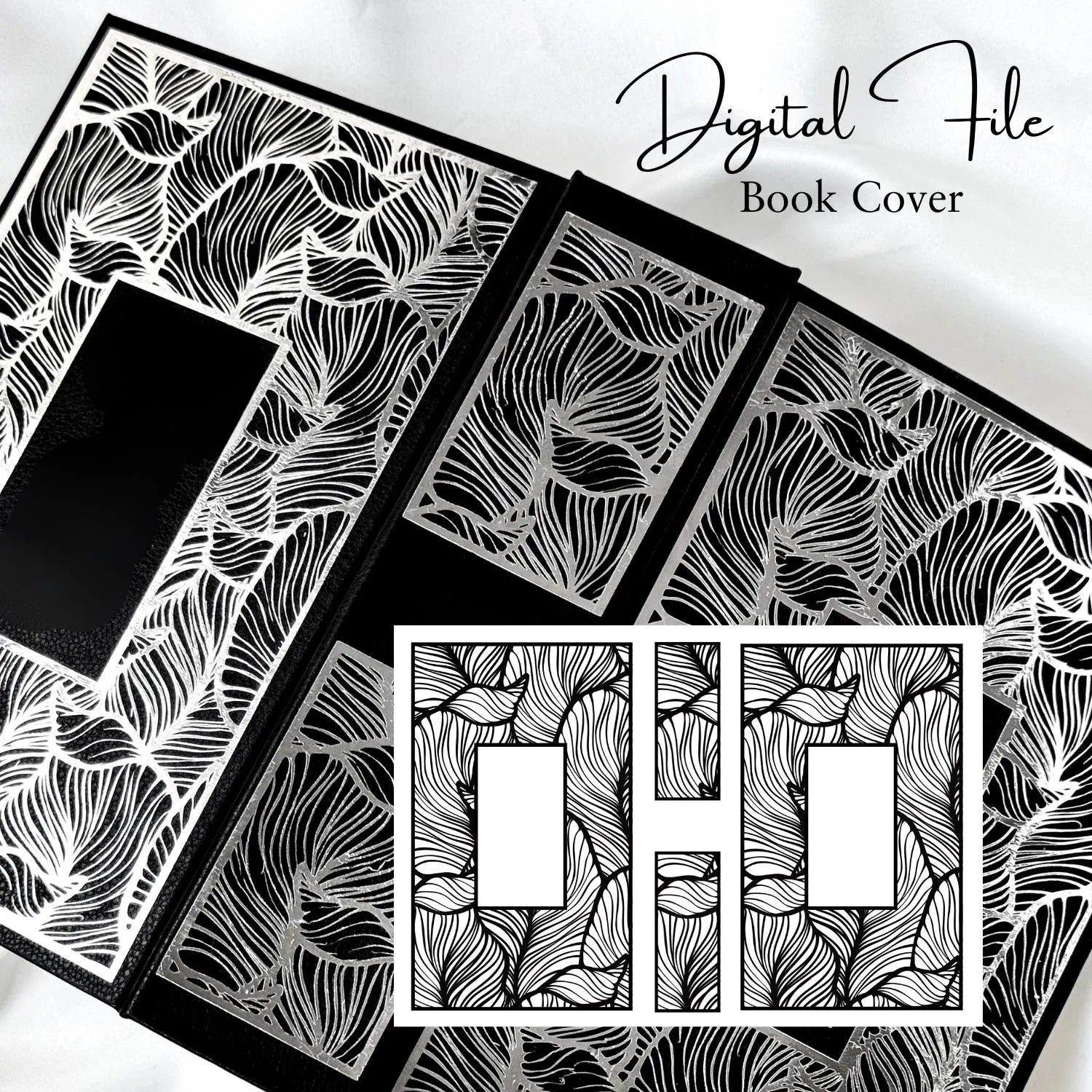 Customizable Book Cover Design - Leaves