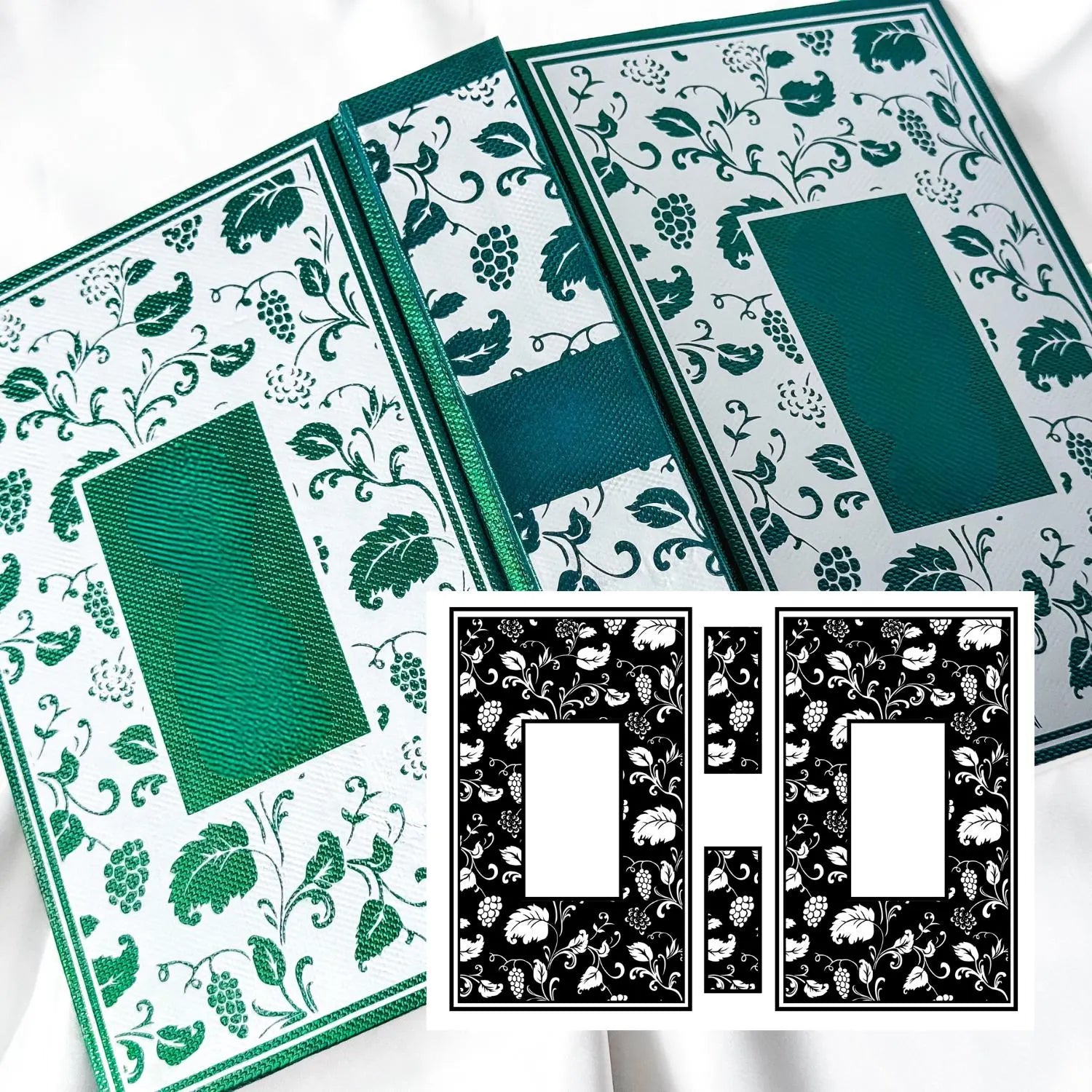 Customizable Book Cover - Grape Vines